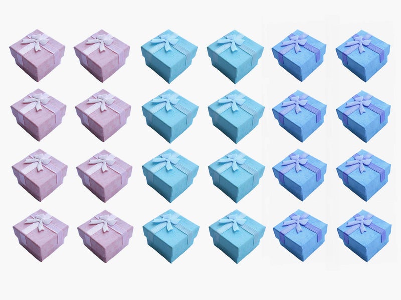 HAMIYELL 24 Pcs Ring Box Small Gift Boxes Sturdy Cardboard Cube Box for Jewelry Pendant 1.6 x 1.6 x 1.2 Inches (Assorted Color)